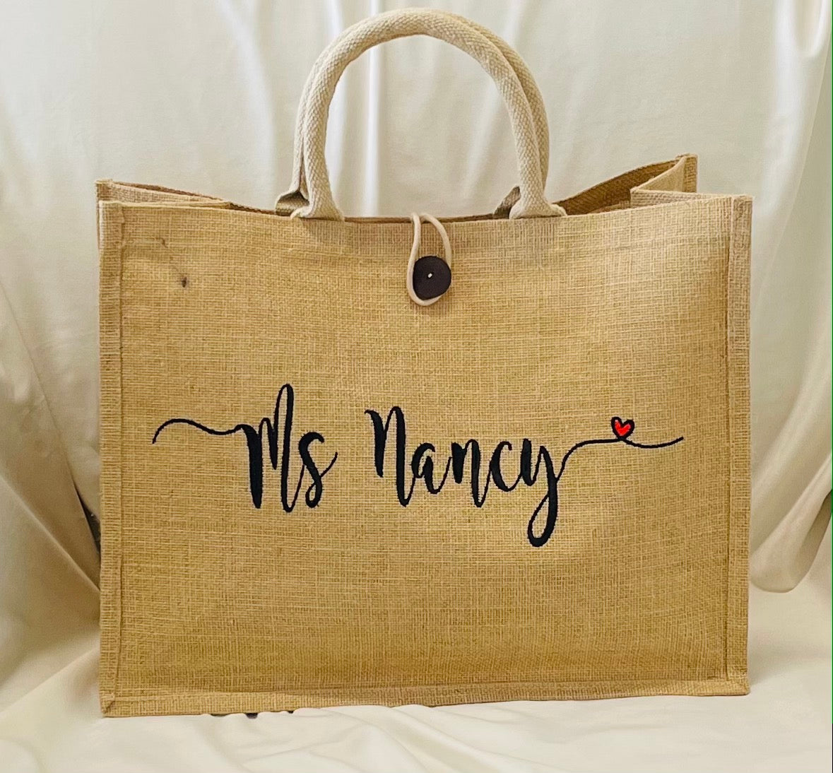 Personalised jute shopper Clearance