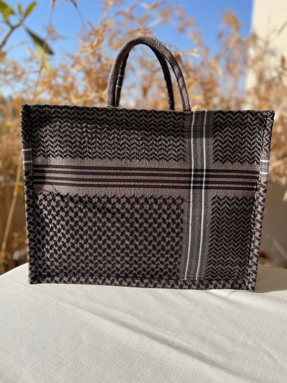 Kiffeyeh bag - Brown silver and Black