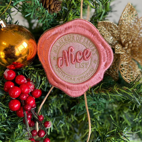 Nice List Stamp Tree Ornament