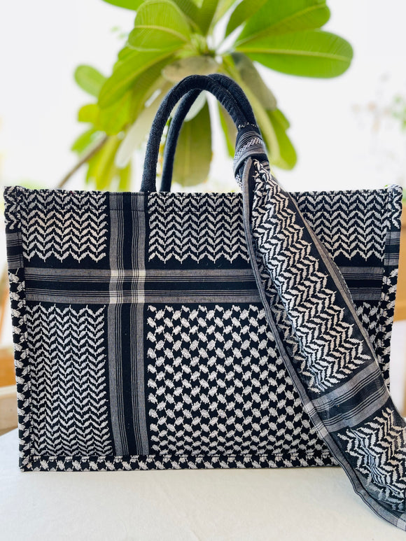Kiffeyeh bag - Black & White Small Pattern
