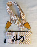 Gold and White Phone Purse