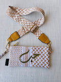 Gold and White Phone Purse