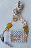 Gold and White Phone Purse